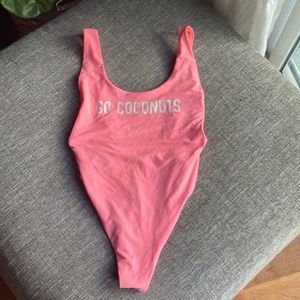 One piece scoop back swimsuit